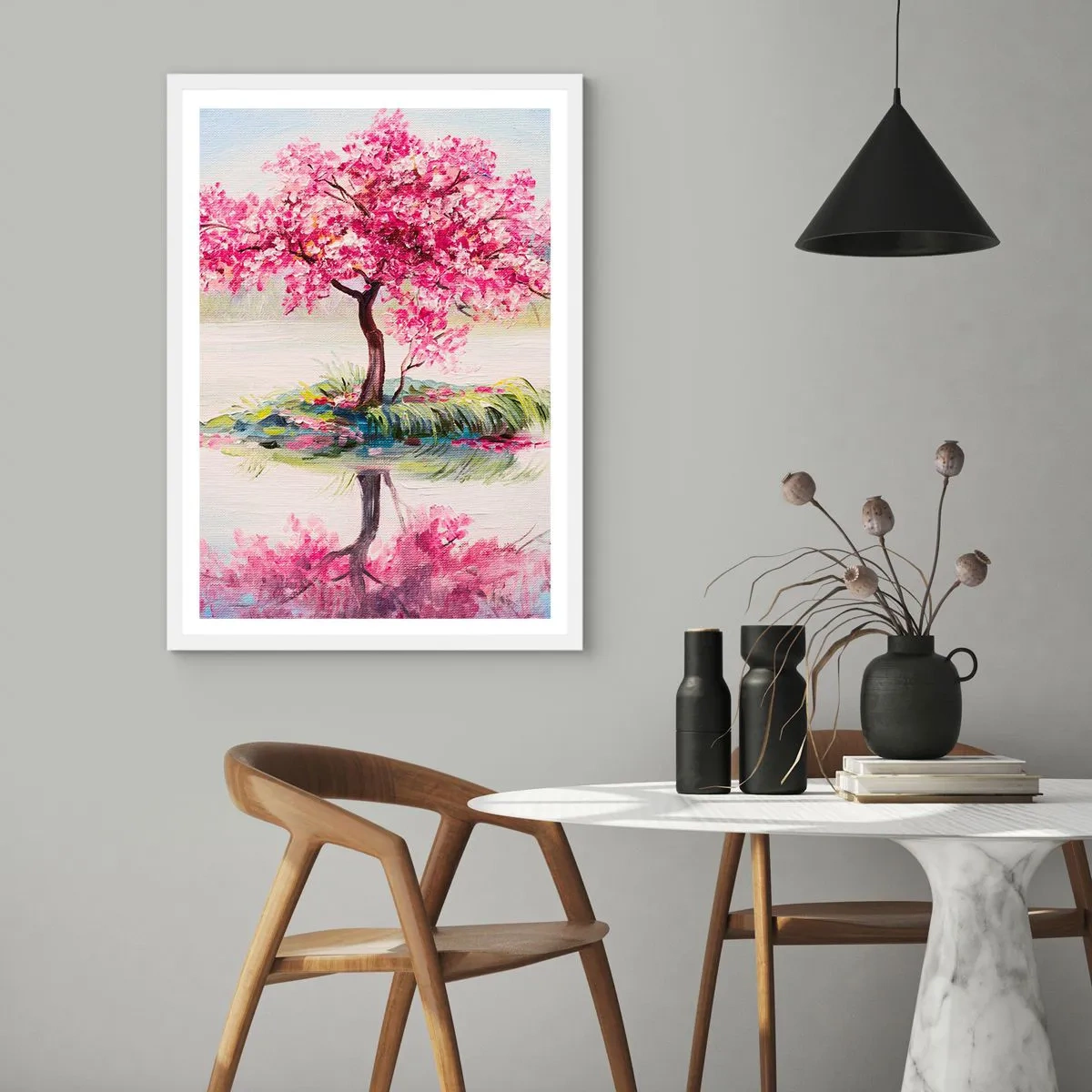 Poster in een witte lijst - Lentefeest - 70x100 cm