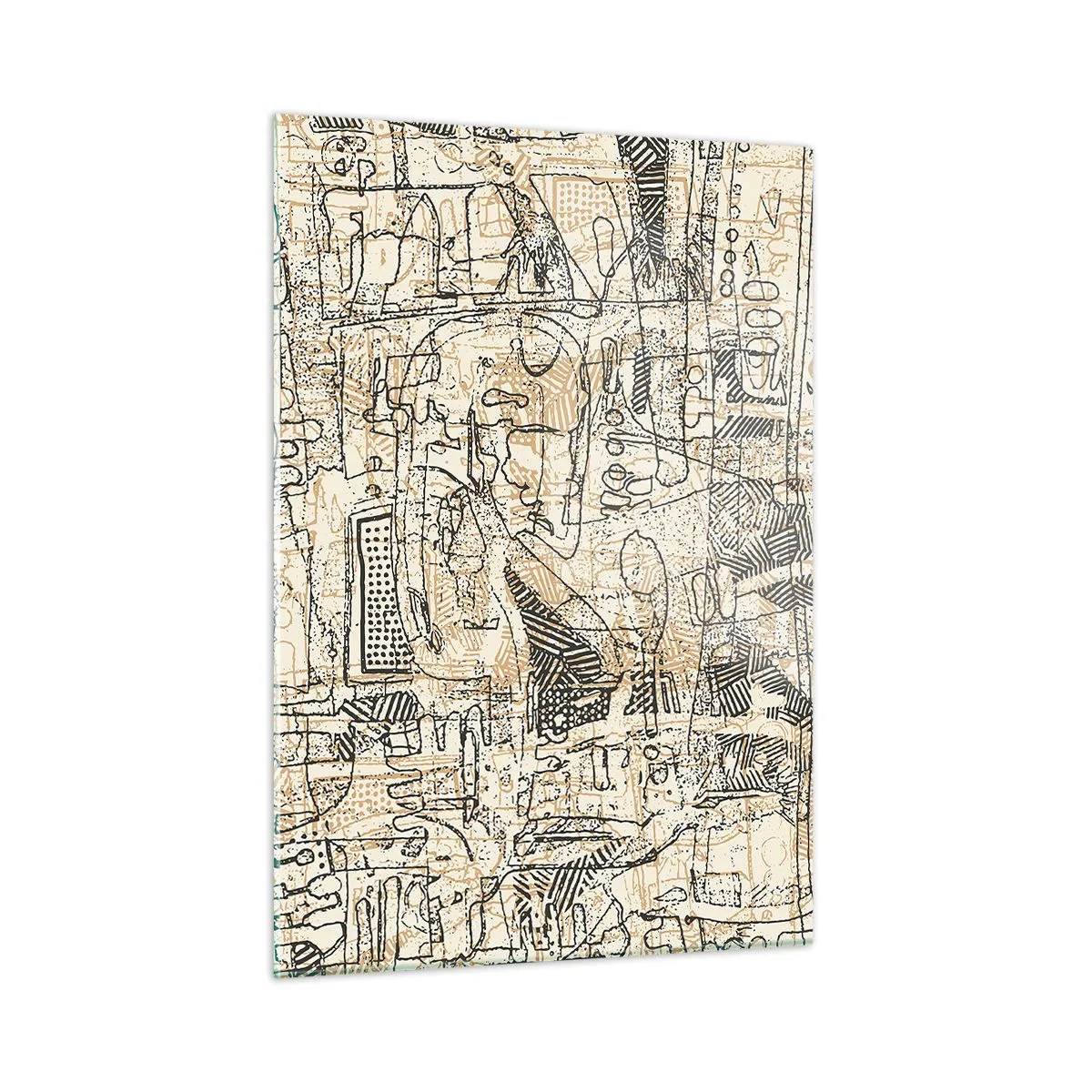 Schilderen op glas - Het wacht om te worden gedecodeerd - 50x70 cm