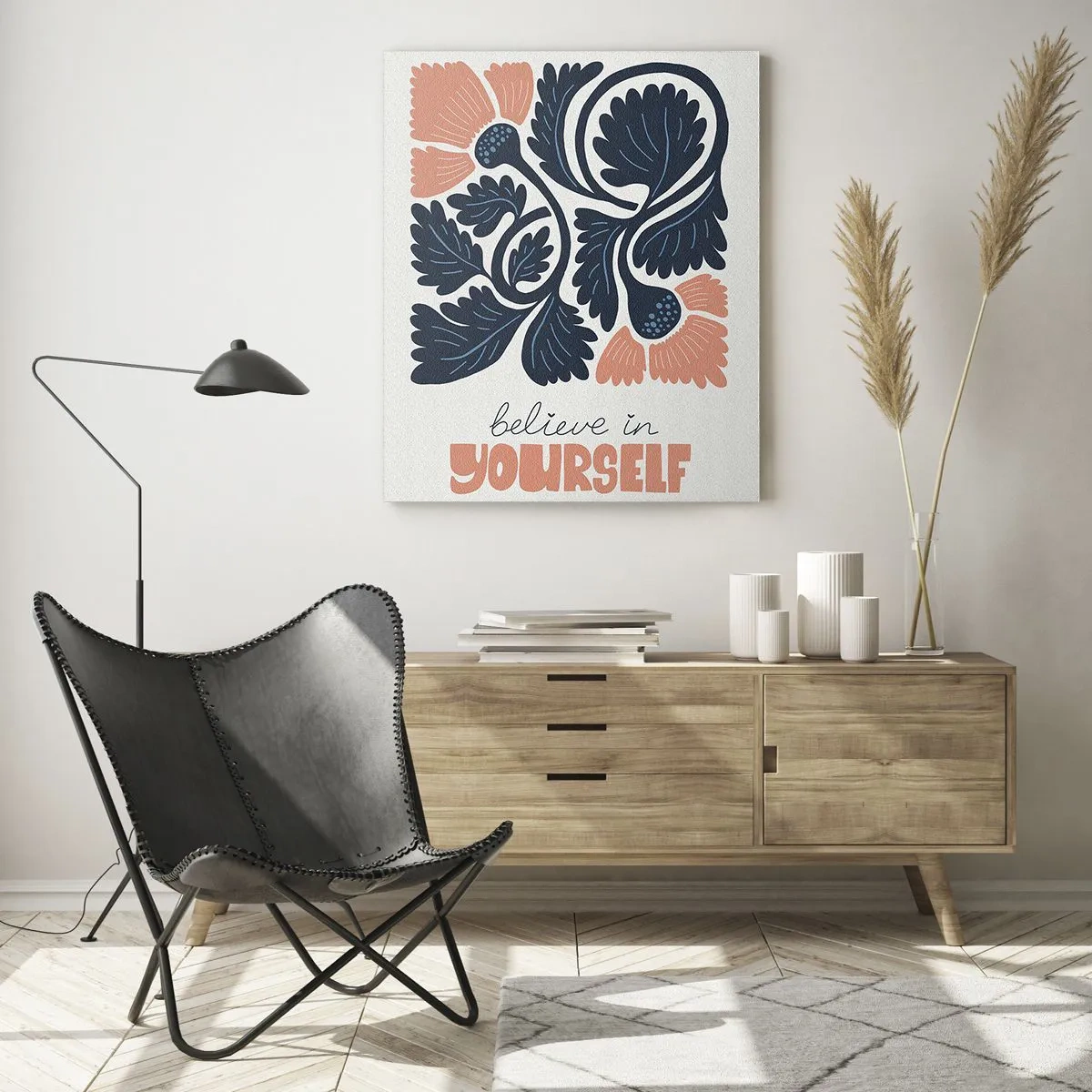 Schilderen op glas - En jij bloeit ook - 50x70 cm