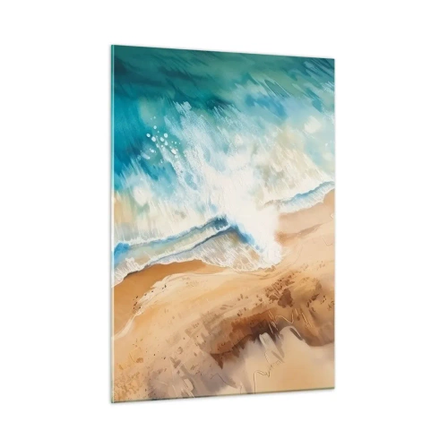 Schilderen op glas - De terugkerende golf - 50x70 cm