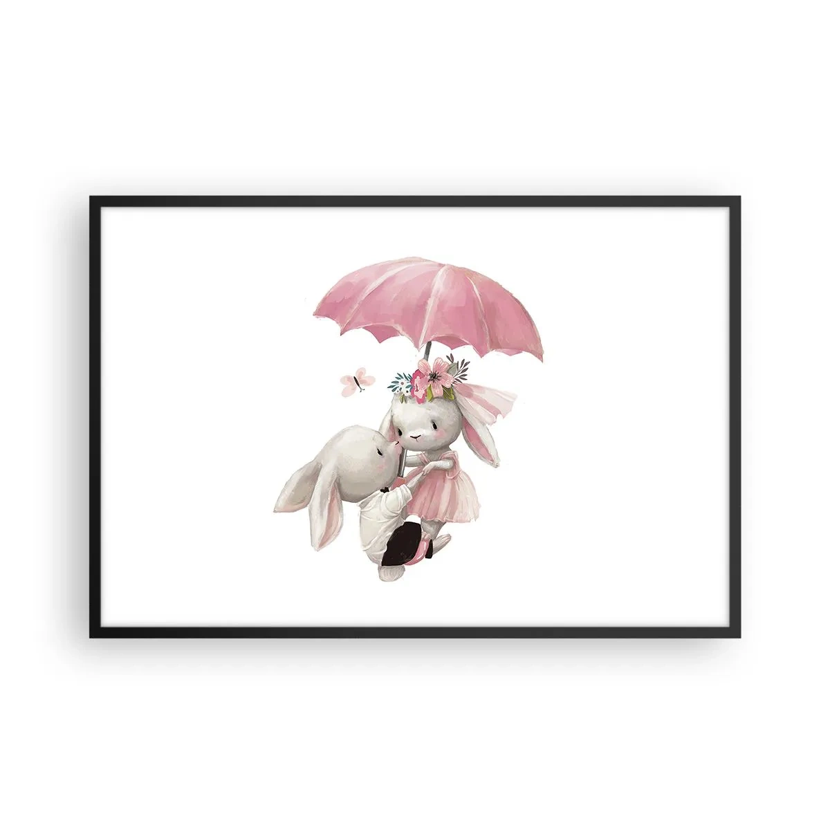 Poster in een zwarte lijst - Dit is liefde - 91x61 cm