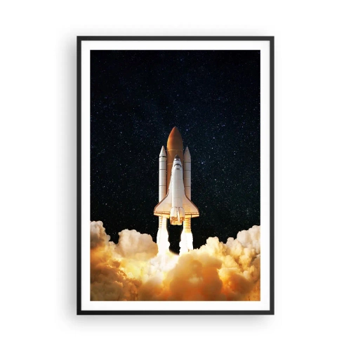Poster in een zwarte lijst - Advertentie astra! - 70x100 cm
