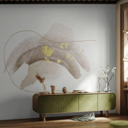 Fotobehang Premium Sand - Ontmoet in de ruimte - Abstractie, Deel, Modern patroon - 400x280 cm