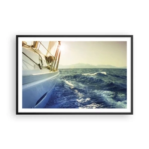 Poster in een zwarte lijst - Voor het avontuur - 91x61 cm