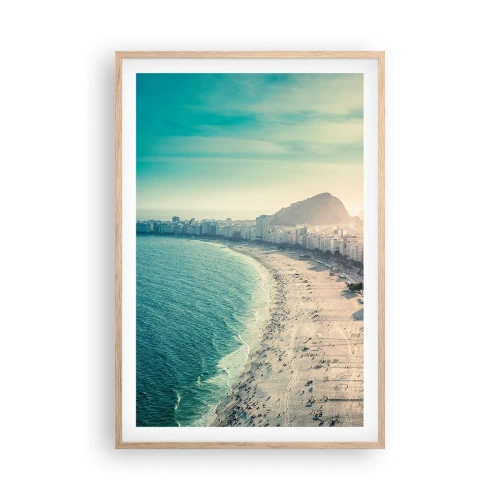 Een poster in een licht eiken lijst - Eeuwige vakantie in Rio - 61x91 cm