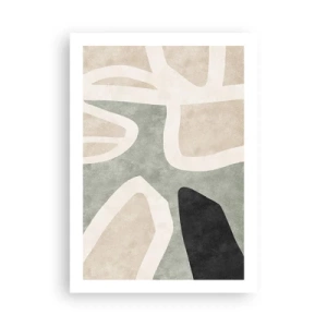 Poster - Compositie met een zwart motief - 50x70 cm