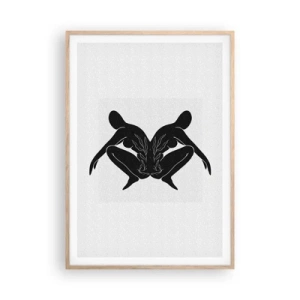 Een poster in een licht eiken lijst - Een gemeenschappelijke ziel - 70x100 cm