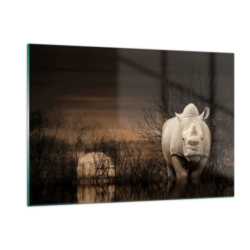Schilderen op glas - Wit tegen de natuur - 120x80 cm