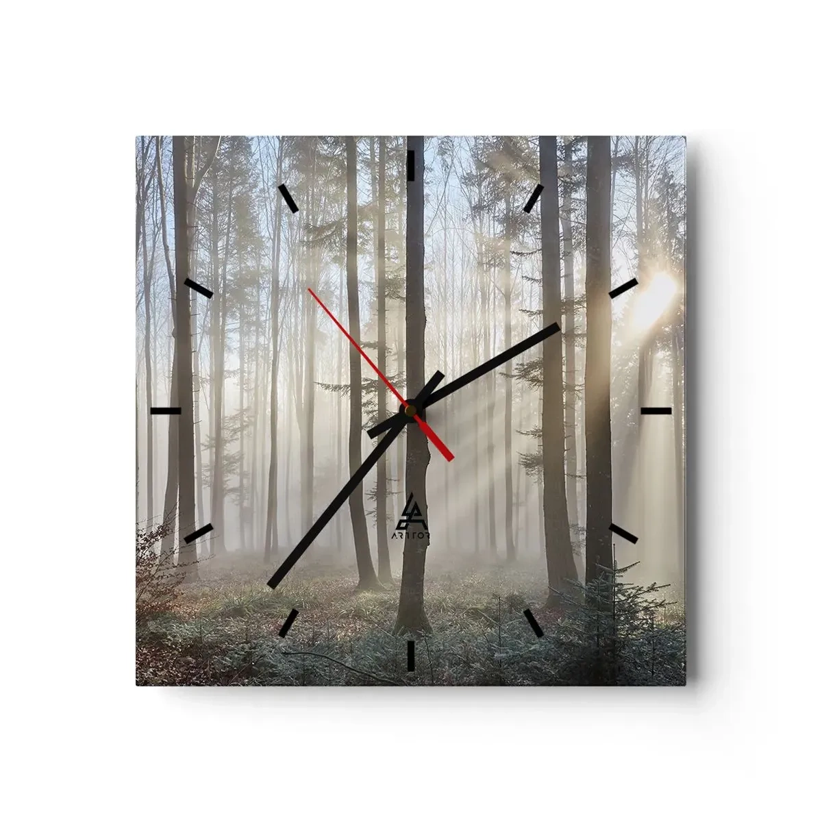 Wandklok - Klok - De mist werd ook wakker - 40x40 cm