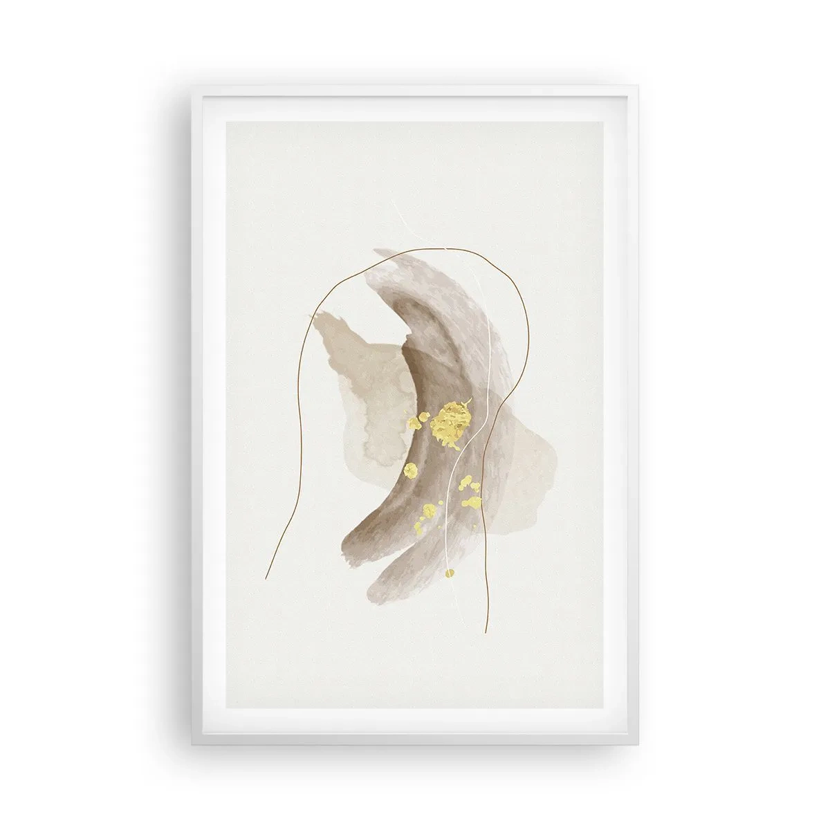 Poster in een witte lijst - Ontmoet in de ruimte - 61x91 cm