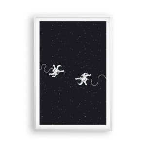 Poster in een witte lijst - Kosmische dans - 61x91 cm