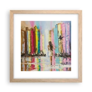 Een poster in een licht eiken lijst - Volg mij - 30x30 cm