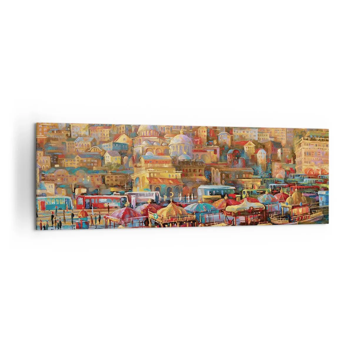Schilderen op canvas - Istanboel verhaal - 160x50 cm