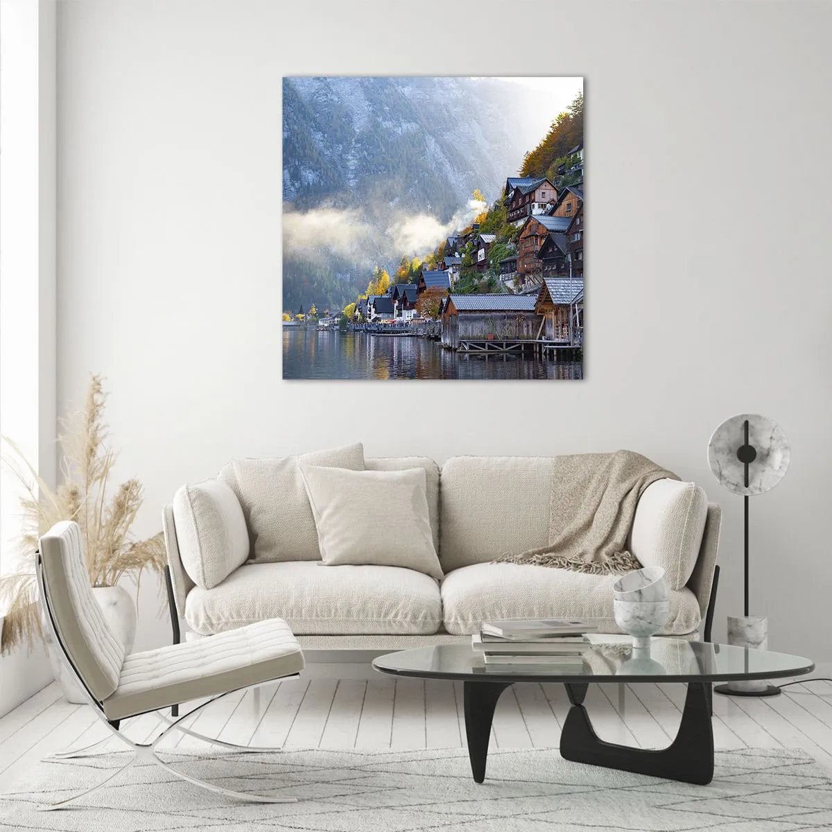 Schilderen op glas - Alpine sfeer - 40x40 cm