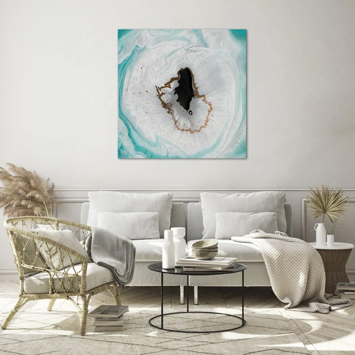 Schilderen op glas - Binnendringen - 70x70 cm