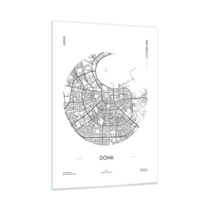 Schilderen op glas - Anatomie van Doha - 50x70 cm