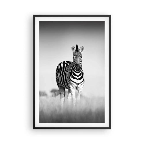 Poster in een zwarte lijst - Toch is de wereld zwart-wit - 61x91 cm