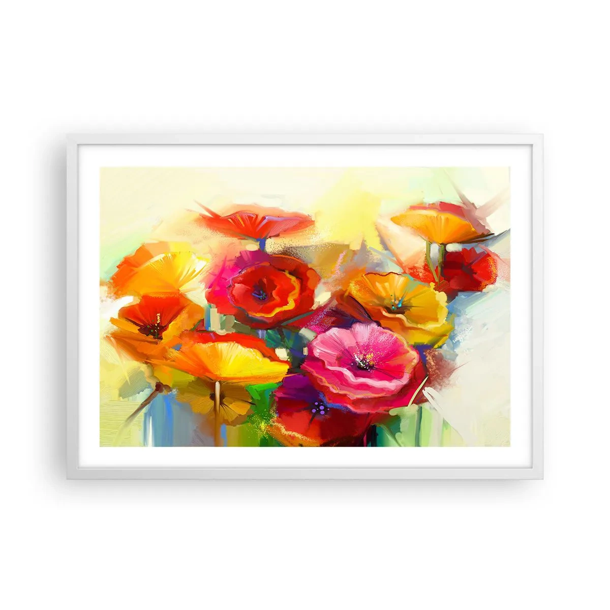 Poster in een witte lijst - Niet alleen rood - 70x50 cm