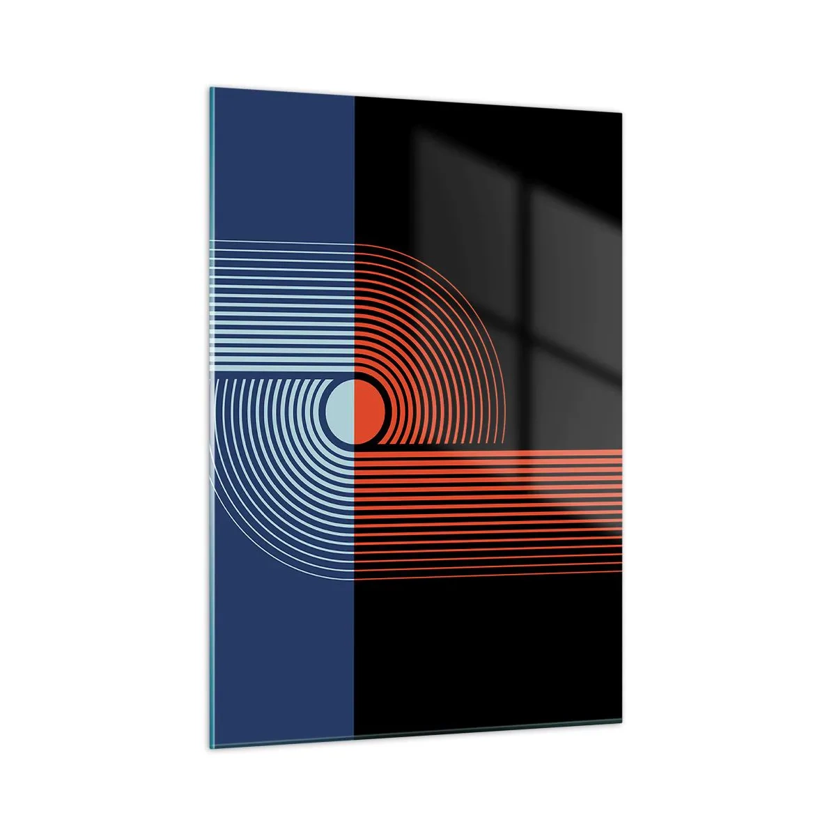 Schilderen op glas - In een geometrische omhelzing - 50x70 cm