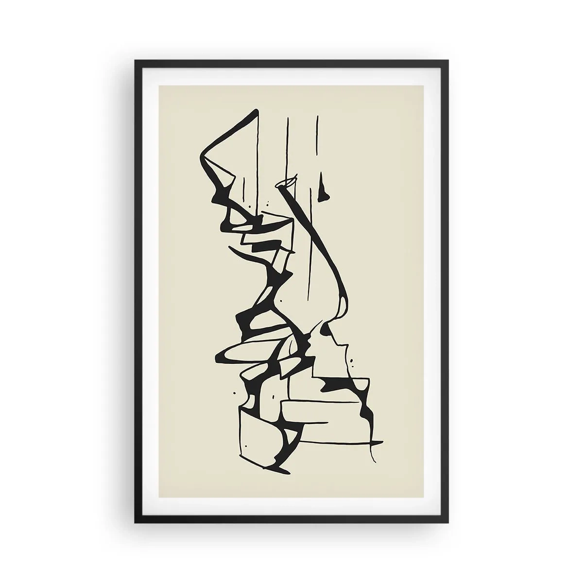 Poster in een zwarte lijst - Misschien een landschap - 61x91 cm