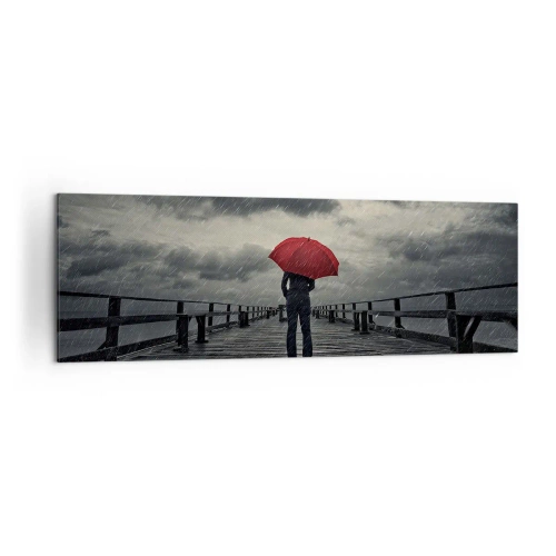 Schilderen op canvas - Het maakt niet uit dat het regent - 160x50 cm