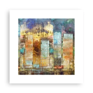 Poster - Een zonnige metropool - 30x30 cm
