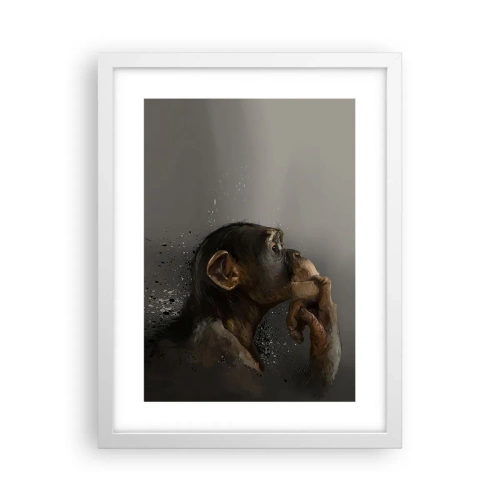 Poster in een witte lijst - Zeker een denker - 30x40 cm