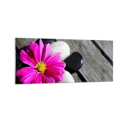 Schilderen op glas - Rust op de pier - 100x40 cm