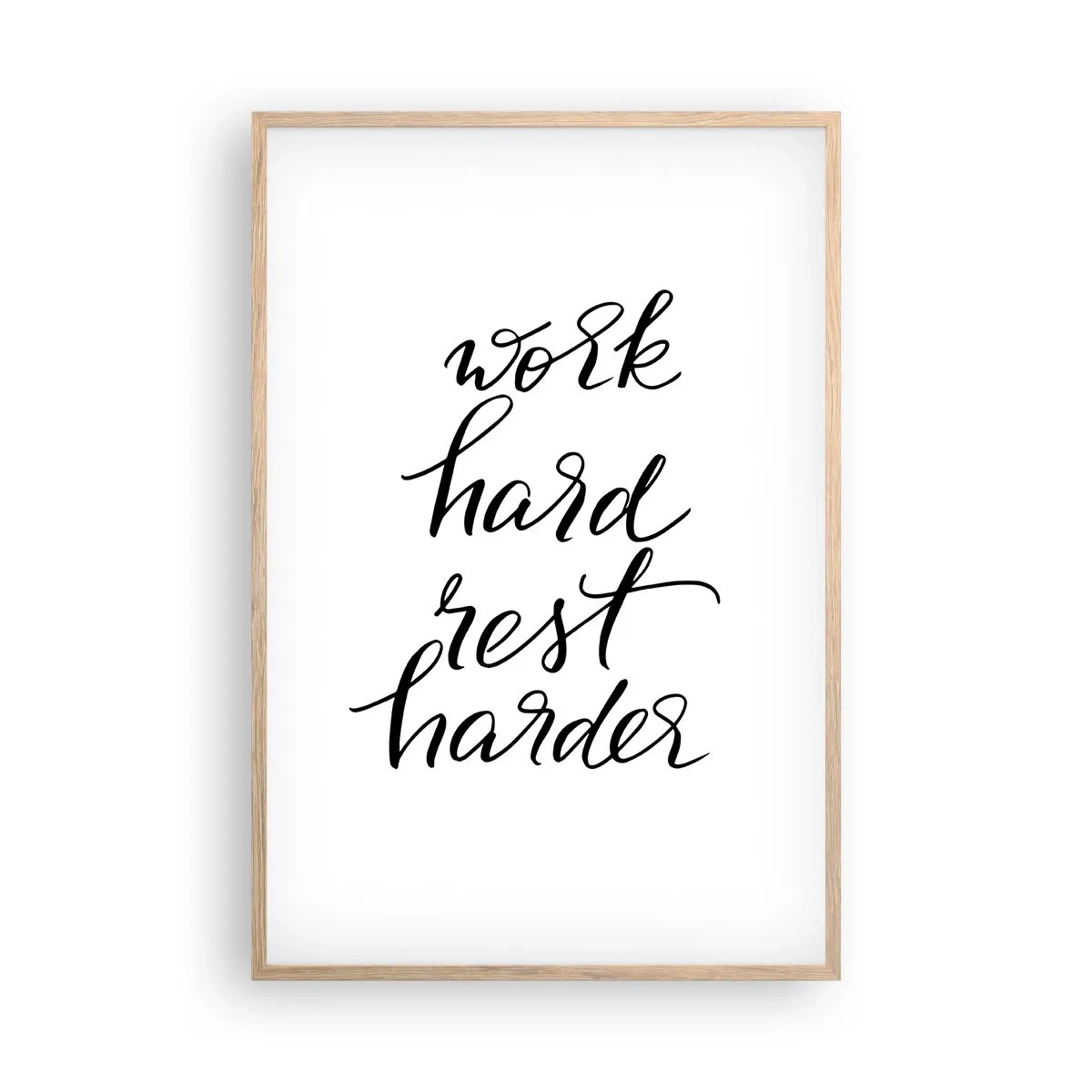 Een poster in een licht eiken lijst - Levensbalans - 61x91 cm