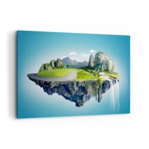 Schilderen op canvas - Fantastisch eiland - 120x80 cm