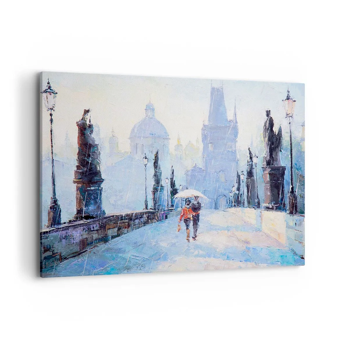 Schilderen op canvas - De regen moet ons gecharmeerd hebben - 100x70 cm