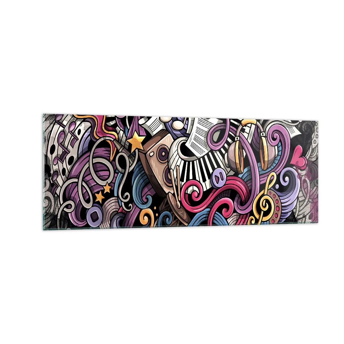 Schilderen op glas - Ingewikkelde melodie - 140x50 cm