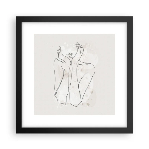 Poster in een zwarte lijst - Een dromerig moment - 30x30 cm