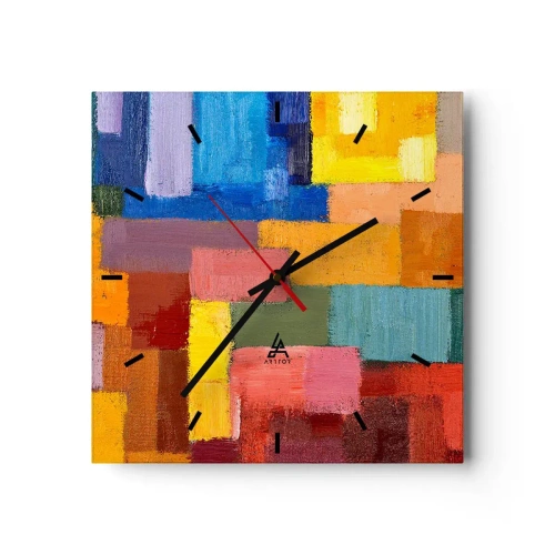 Wandklok - Klok - Elk is anders, allemaal kleurrijk - 40x40 cm