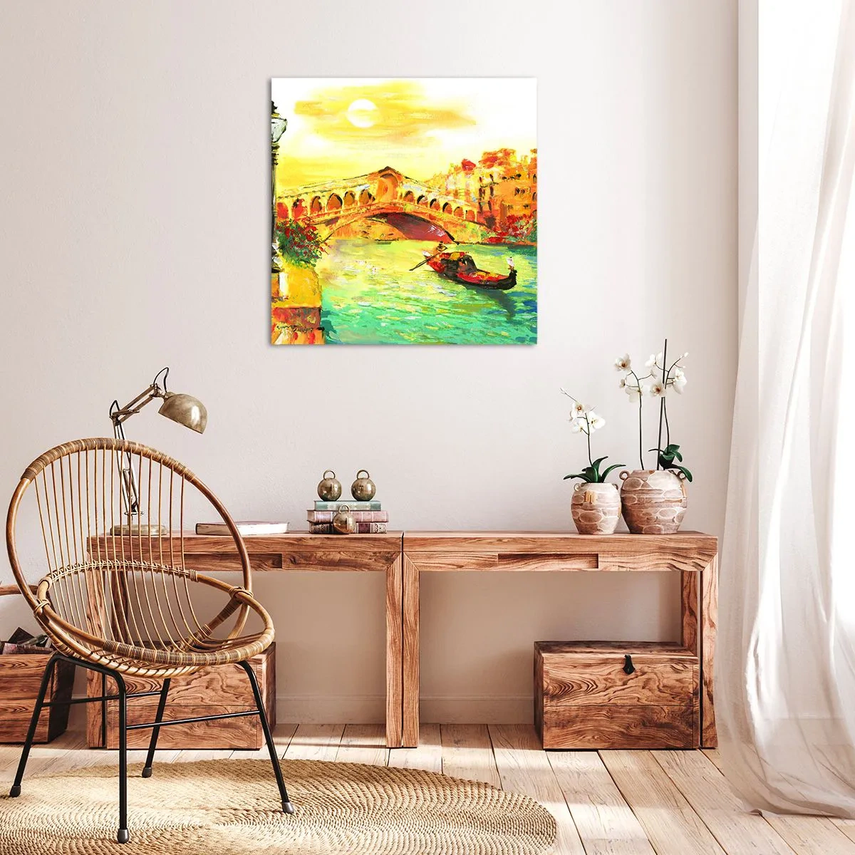 Schilderen op canvas - Een pelgrimstocht van geliefden - 40x40 cm