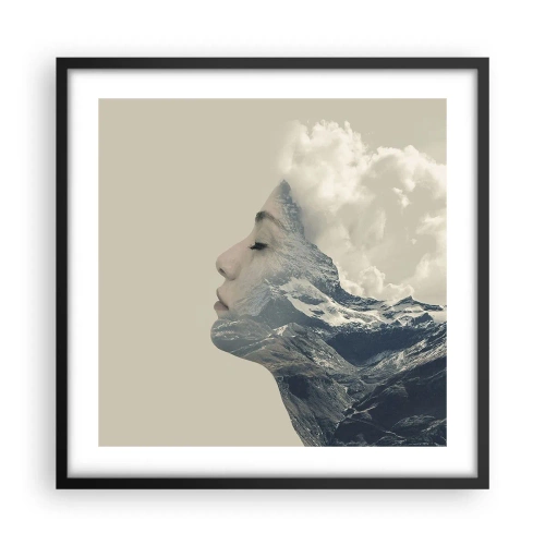 Poster in een zwarte lijst - De schoonheid van de elementen - 50x50 cm