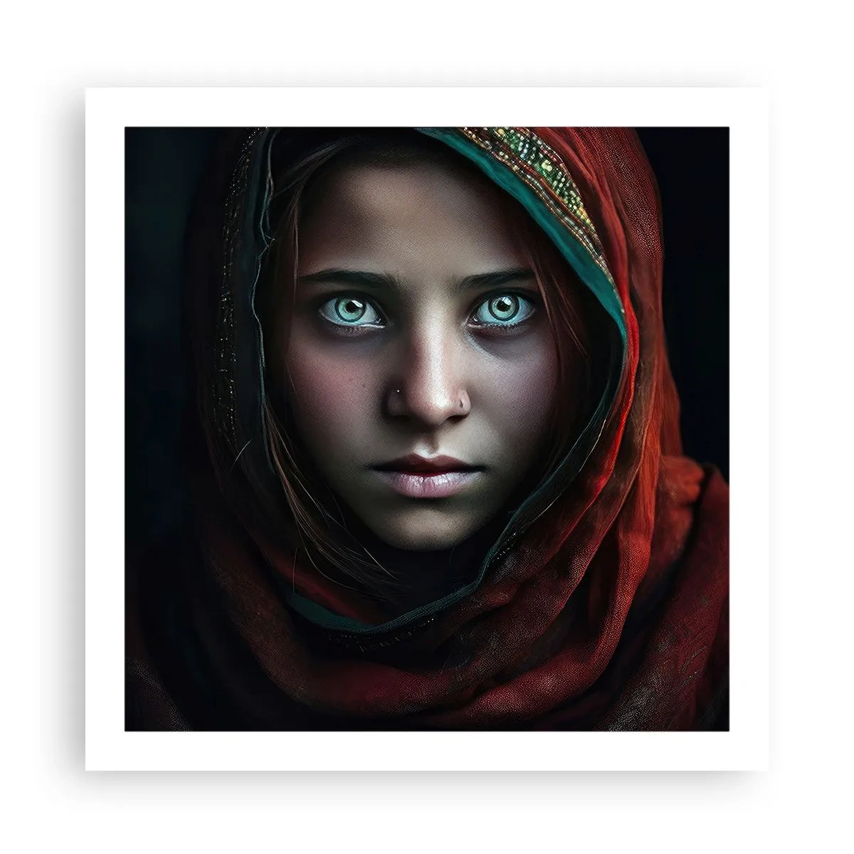 Poster - Oosterse prinses - 60x60 cm