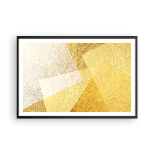 Poster in een zwarte lijst - Geometrie weer - 91x61 cm