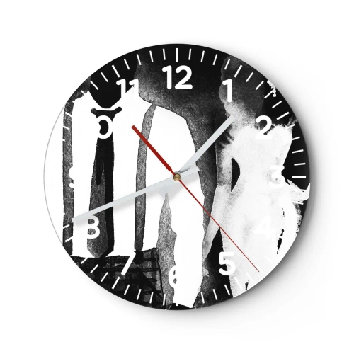 Wandklok - Klok - In een noir sfeer - 40x40 cm