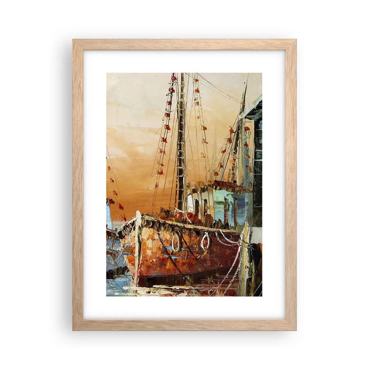 Een poster in een licht eiken lijst - Een vreedzame terugkeer - 30x40 cm