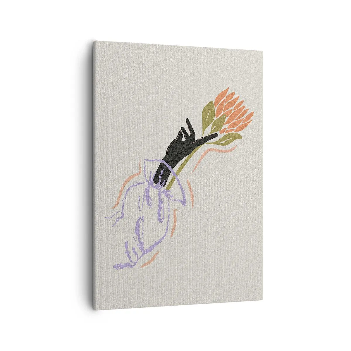 Schilderen op canvas - Zusterlijke aanraking - 50x70 cm