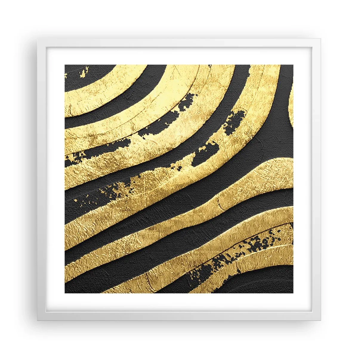 Poster in een witte lijst - Alles vloeit - 50x50 cm