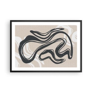 Poster in een zwarte lijst - Expressie vermenigvuldigd - 70x50 cm