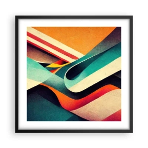 Poster in een zwarte lijst - Intensieve compositie - 50x50 cm