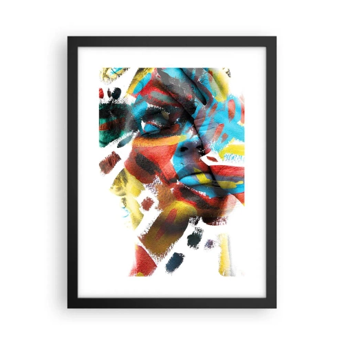 Poster in een zwarte lijst - Een kleurrijke persoonlijkheid - 30x40 cm