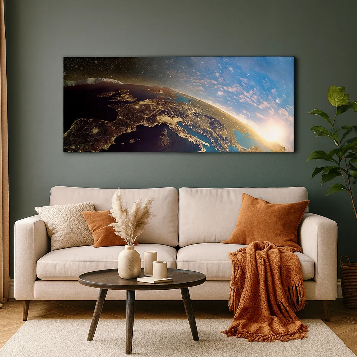 Schilderen op canvas - Laten we eens van een afstand naar onszelf kijken - 30x30 cm