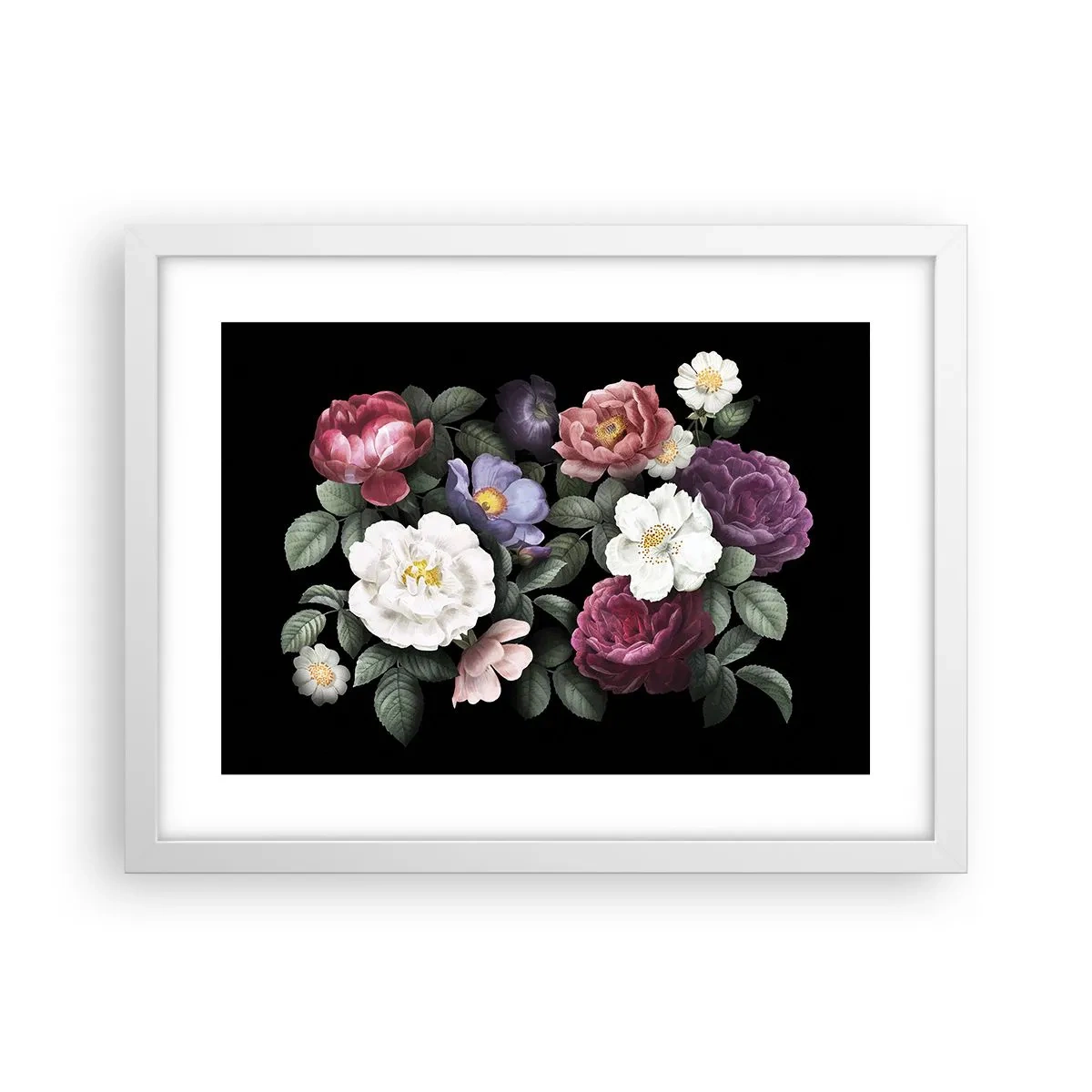 Poster in een witte lijst - Uit de Engelse tuin - 40x30 cm