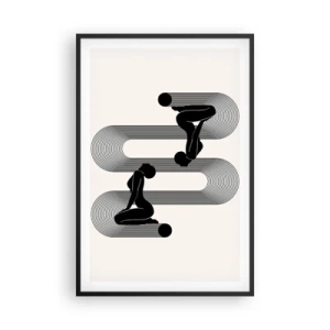Poster in een zwarte lijst - Sensuele symmetrie - 61x91 cm