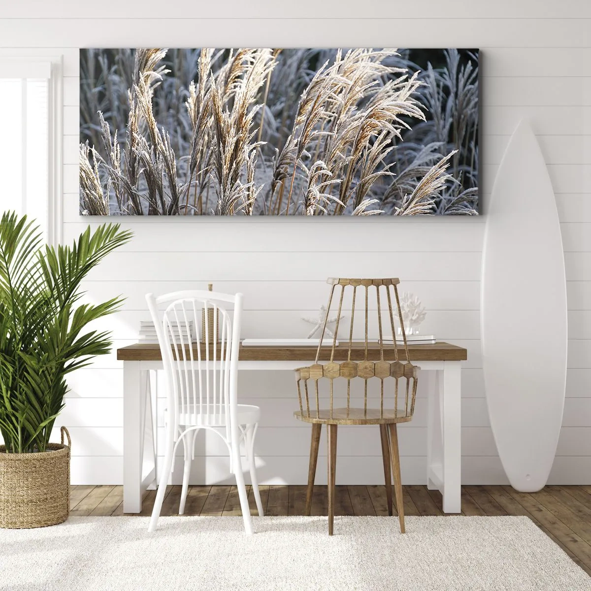 Schilderen op canvas - Gekleed met vorst - 100x40 cm
