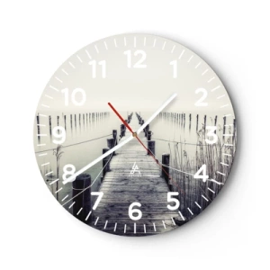 Wandklok - Klok - Dompel jezelf onder in vrede - 40x40 cm